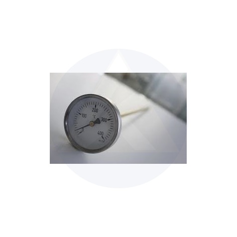 Kazánhőmérő, kemencehőmérő D63mm, 0-500 C 40cm