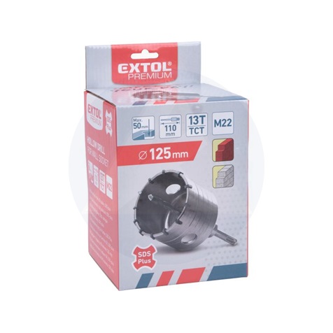 Dobozfúró vídiás SDS-PLUS 125 mm EXTOL 8801971