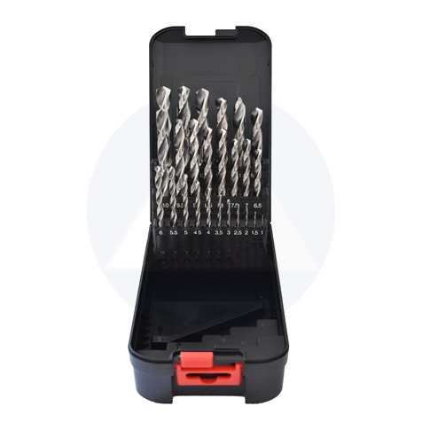 Fém csigafúró készlet 25 részes 1-13 mm köszörült HSS-G Abraboro