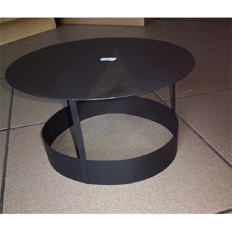 Füstcső esővédő sapka fekete 200mm (0,6 mm)