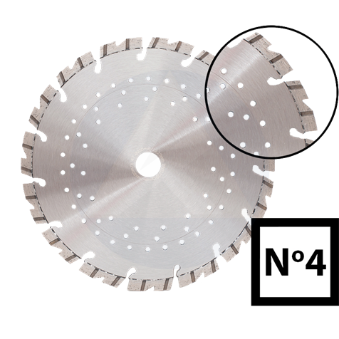 Gyémántvágó korong 125 mm tégla, beton, vasalt beton, terméskő ABRABORO No.4