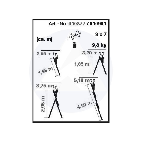 KRAUSE 30375 CORDA 3x7 fokos sokcélú létra