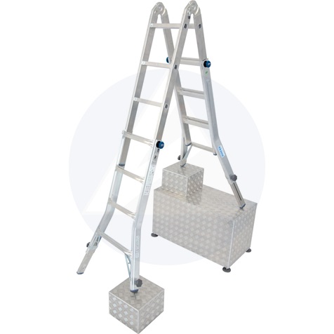 KRAUSE 133977 STABILO Teleszkópos csuklós létra szárhosszabbítóval, 4x4 fokos