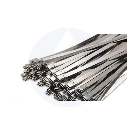 Kábelkötegelő fém, 30 cm, rozsdamentes (20 db/csomag)