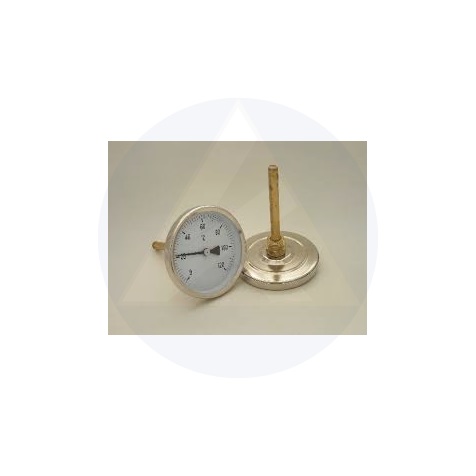 Kazánhőmérő D63mm, 1/2" (15cm Bimetál 0+120°C)