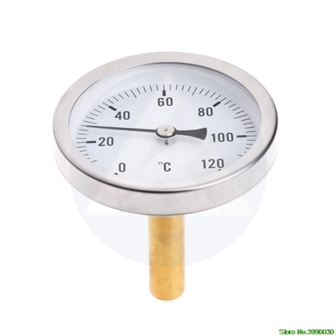 Kazánhőmérő D63mm, 1/2" (3cm, Bimetál 0+120 °C)