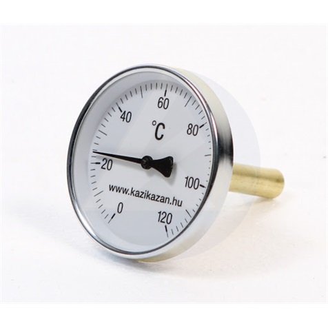 Kazánhőmérő D63mm, 1/2" (3cm, Bimetál 0+120 °C)