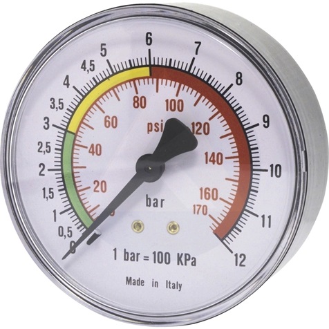 Manométer átm.63 alsó 1/4" 0-6 Bar
