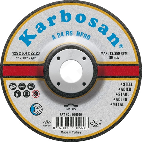 Tisztítókorong 125x6,4 mm KARBOSAN